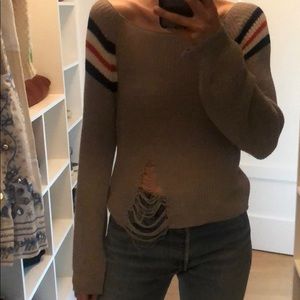 POL knit sweater w intentional hole